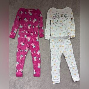 Peppa Pig 3T 4T toddler pajama bundle